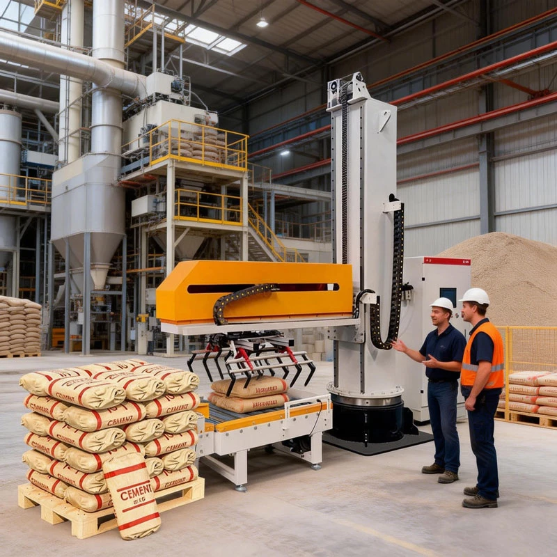palletizer cho bao xi măng